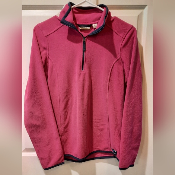L.L.Bean Pink Fleece 1/4 Zip Pullover size XS - Picture 4 of 12